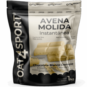 OAT4SPORT – Avena integral molida 1kg sabor Chocolate blanco cremoso