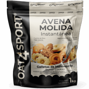 OAT4SPORT – Avena integral molida 1kg sabor Galletas de mantequilla