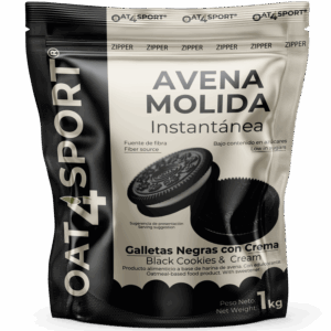 OAT4SPORT – Avena integral molida 1kg sabor Galletas negras con crema